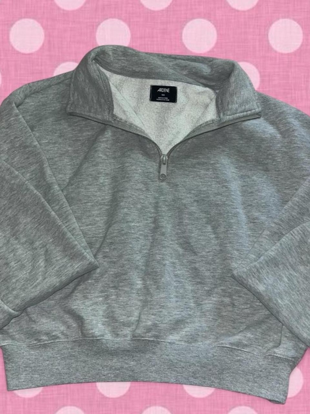 Ardene Grey Quarter Zip Sweater